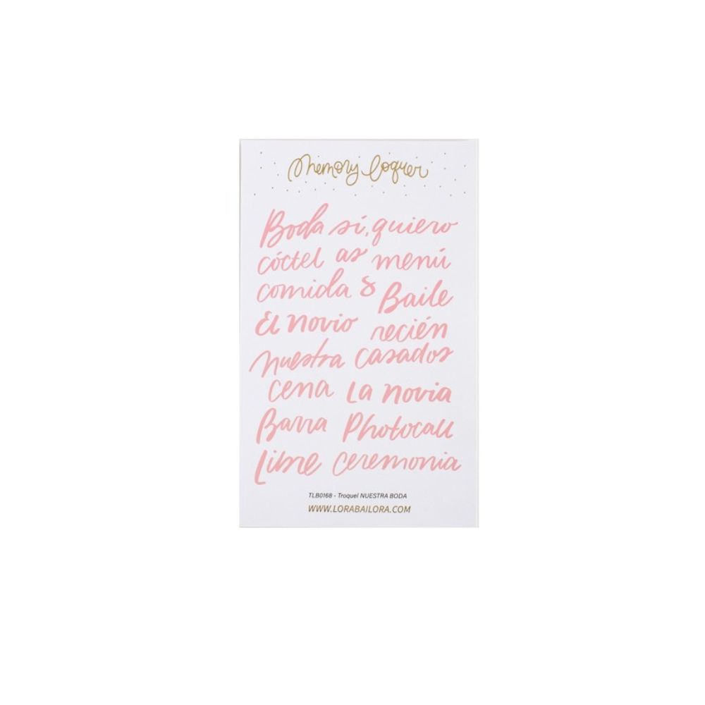Troquel Nuestra Boda. Lora Bailora 1 Troquel Nuestra Boda. Lora Bailora