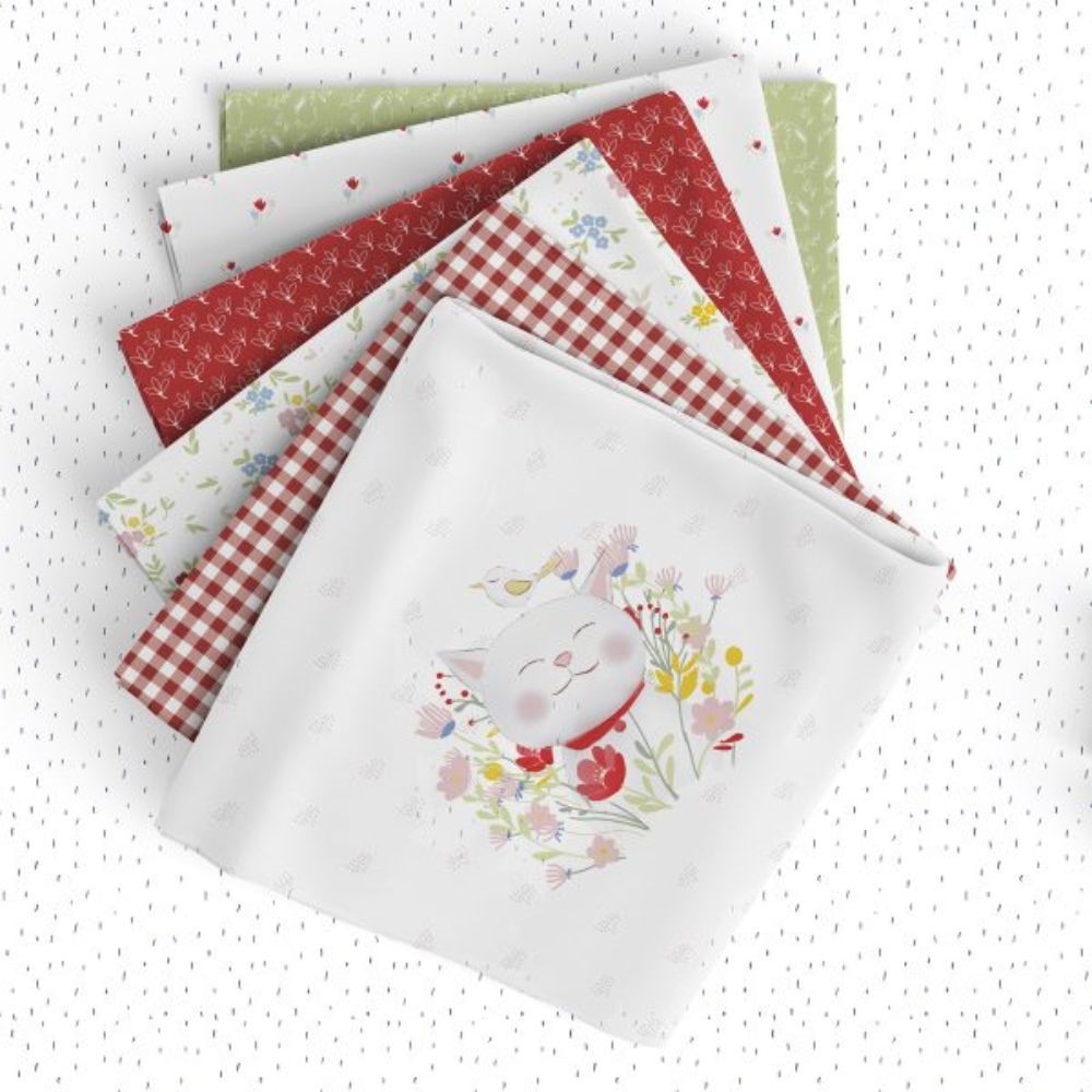 Panel de tela April 2, Mariquilla - Mandarina & Lima 1 Panel de tela April 2, Mariquilla - Mandarina & Lima