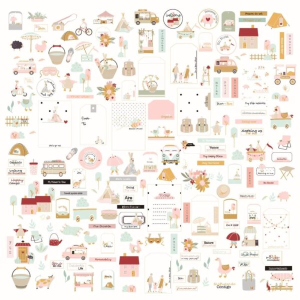 Die cuts Viviendo Outdoors de Mintopía