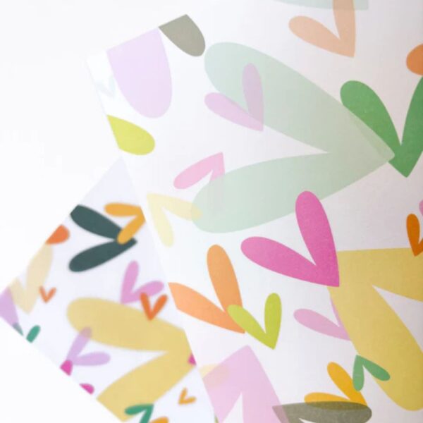 Vellum corazones multicolor Venice. Dunaon