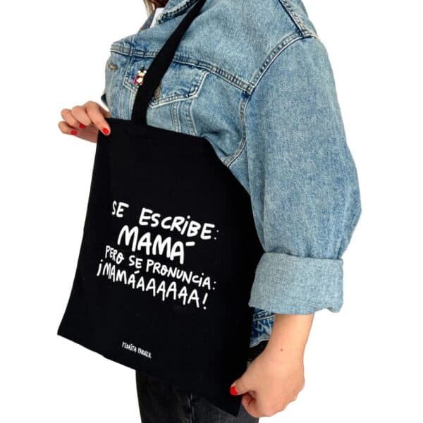 Bolsa de lona Se escribe mamá. Pedrita Parker