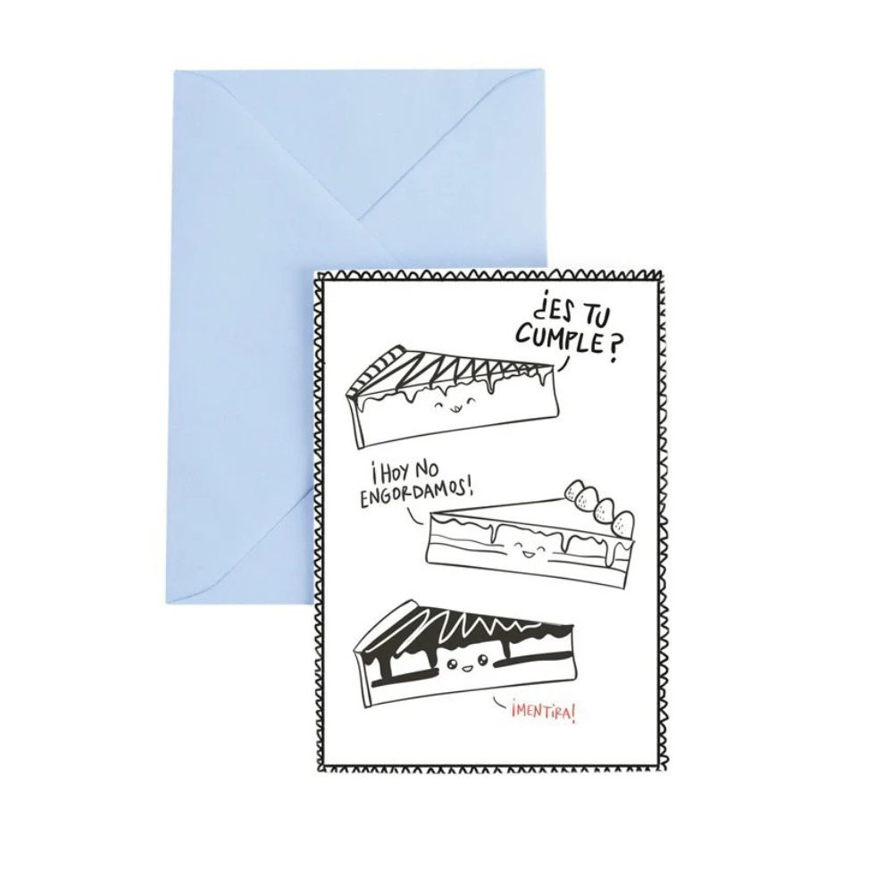 Tarjeta de felicitación gamberra "Tarta". Pedrita Parker 1 Tarjeta de felicitación gamberra "Tarta". Pedrita Parker