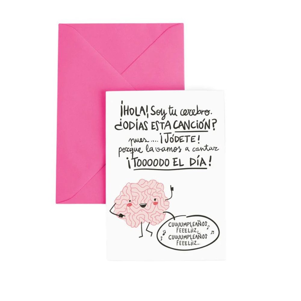 Tarjeta de felicitación -Hola soy tu cerebro... . Pedrita Parker 1 Tarjeta de felicitación -Hola soy tu cerebro... . Pedrita Parker