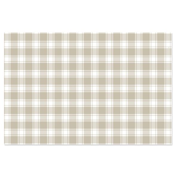 Tela para encuadernar estampada 35x50 cm Vichy pardo Mintopía