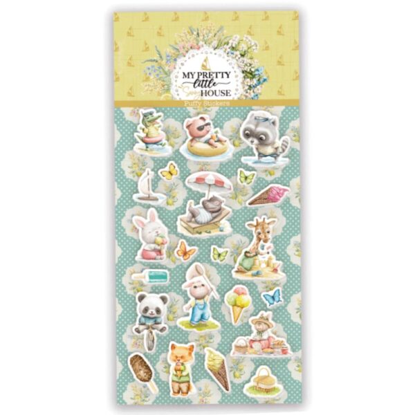 Pegatinas Puffy ilustraciones Sunny House. Vintage Odyssey