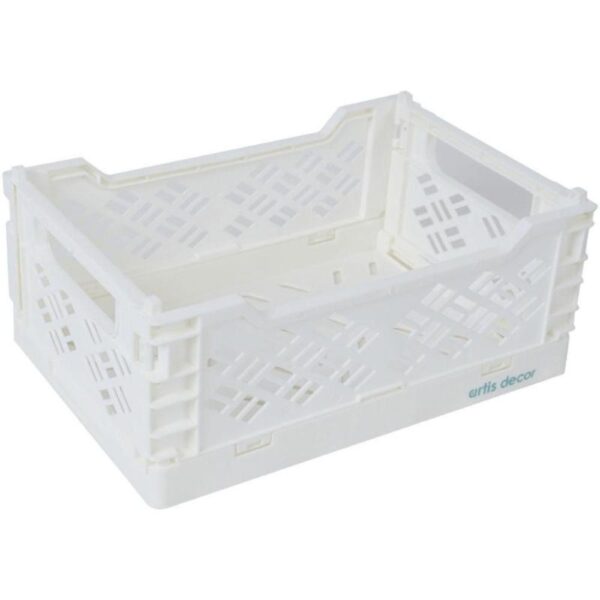 Caja de almacenamiento plegable blanca 20x13,5x8,5cm. Artis decor