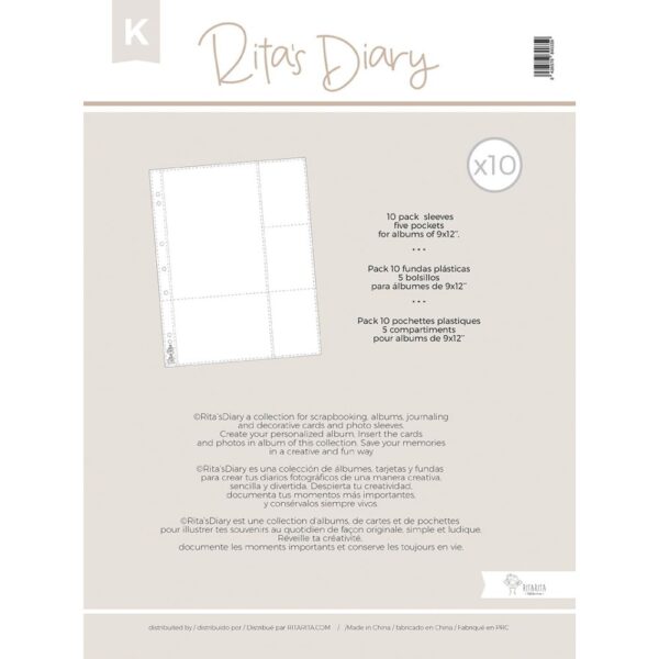 Pack de fundas mod.K 9×12» para Rita’s Diary