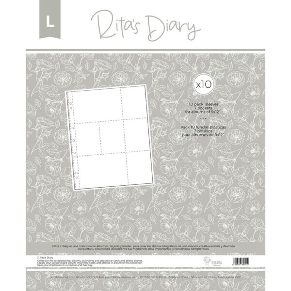 Pack de fundas mod.L 9×12» para Rita’s Diary