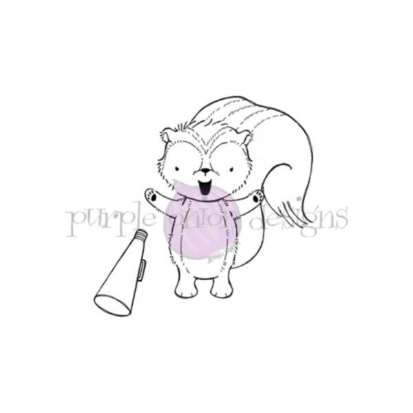 Sello Stacey Yacula - Pewter & Megaphone. Purple onion designs