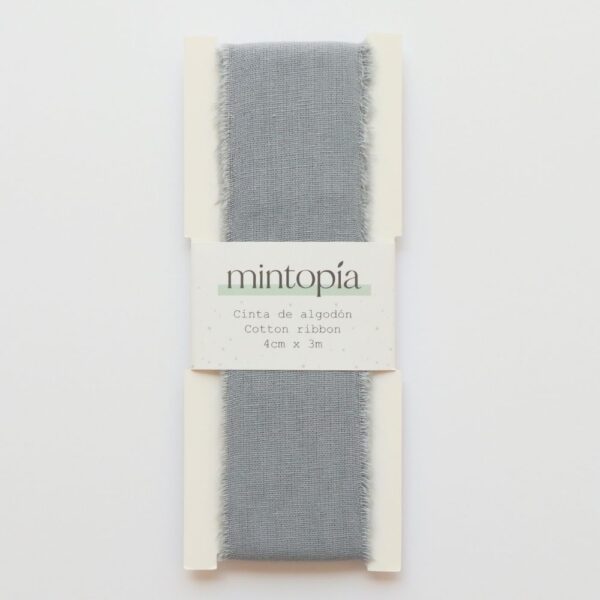 Cinta de algodón Mintopía 4 cm x 3 m Grey Blue