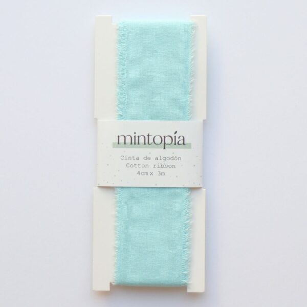Cinta de algodón Mintopía 4 cm x 3 m Pastel Turquoise