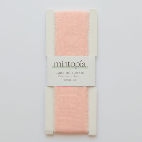 Cinta de algodón Mintopía 4 cm x 3 m Pastel Peach