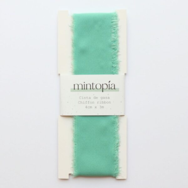 Cinta de gasa Mintopía 4 cm x 3 m Pale teal