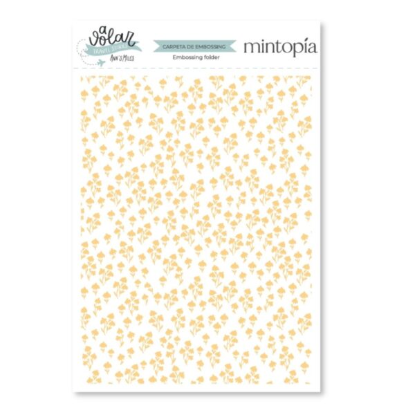 Carpetas de embossing 6"x8" Flores A volar Travel Stories de Mintopía