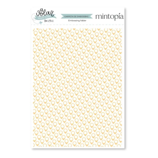 Carpetas de embossing 6"x8" Geotags A volar Travel Stories de Mintopía
