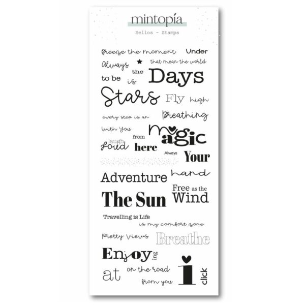 Sello frases Inglés Viviendo Outdoors de Mintopía