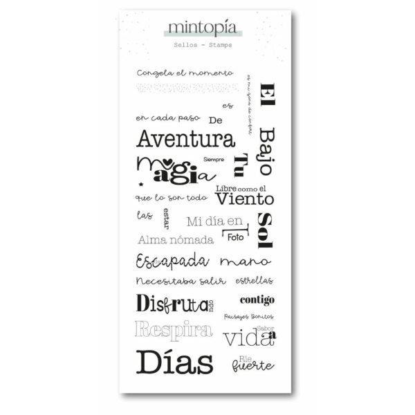 Sello Frases castellano Viviendo Outdoors de Mintopía