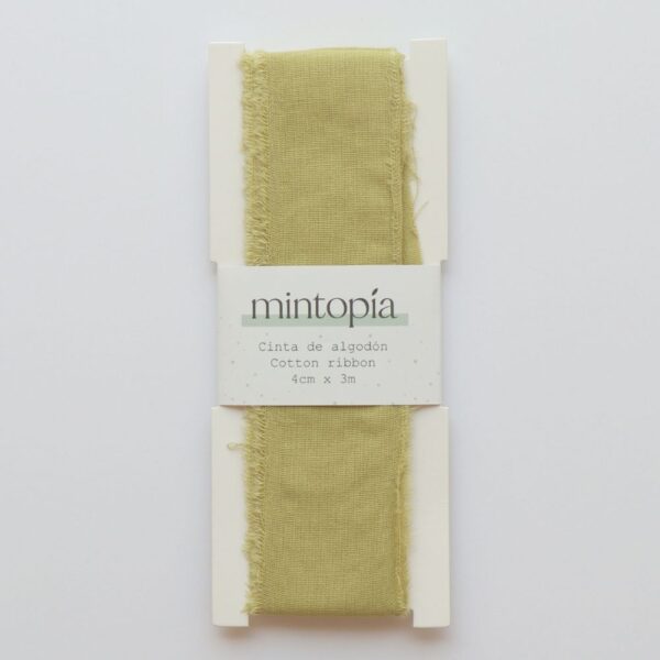 Cinta de algodón Mintopía 4 cm x 3 m Pistachio