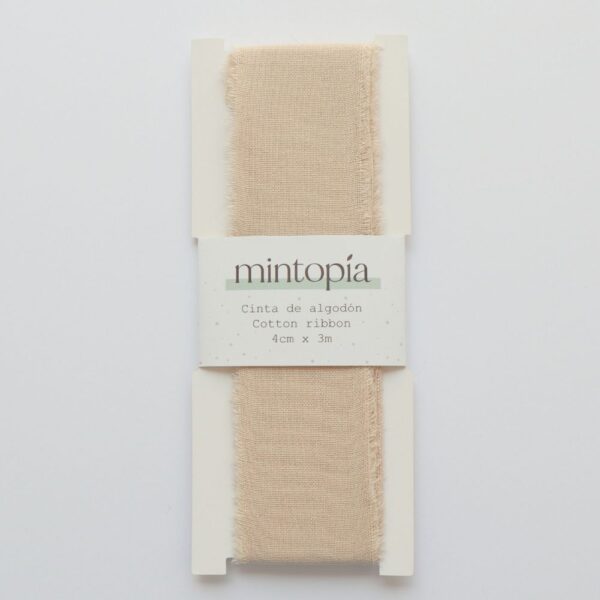 Cinta de algodón Mintopía 4 cm x 3 m Cream