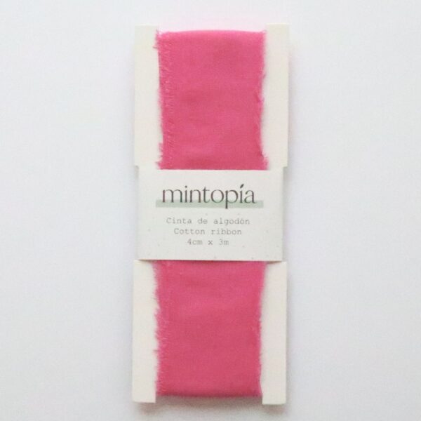 Cinta de algodón Mintopía 4 cm x 3 m Fuchsia
