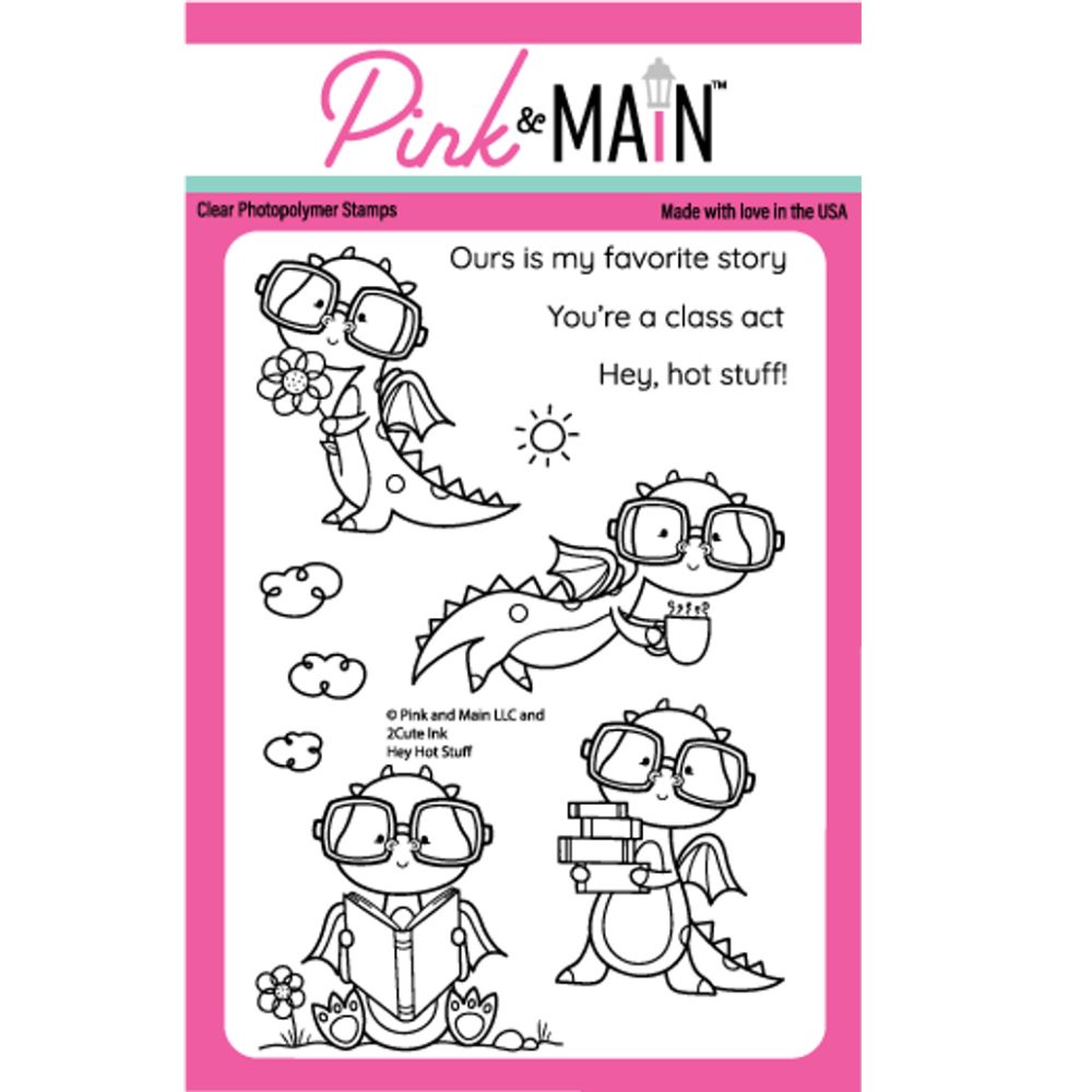 Sello Hey Hot Stuff. Pink and Main 1 Sello Hey Hot Stuff. Pink and Main