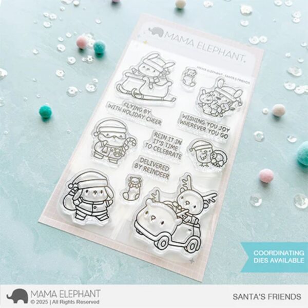 Sello Santa's Friends. Mama Elephant