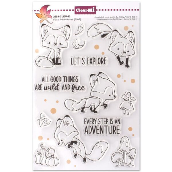 Sello Foxy Adventures ENG. Clear Mi
