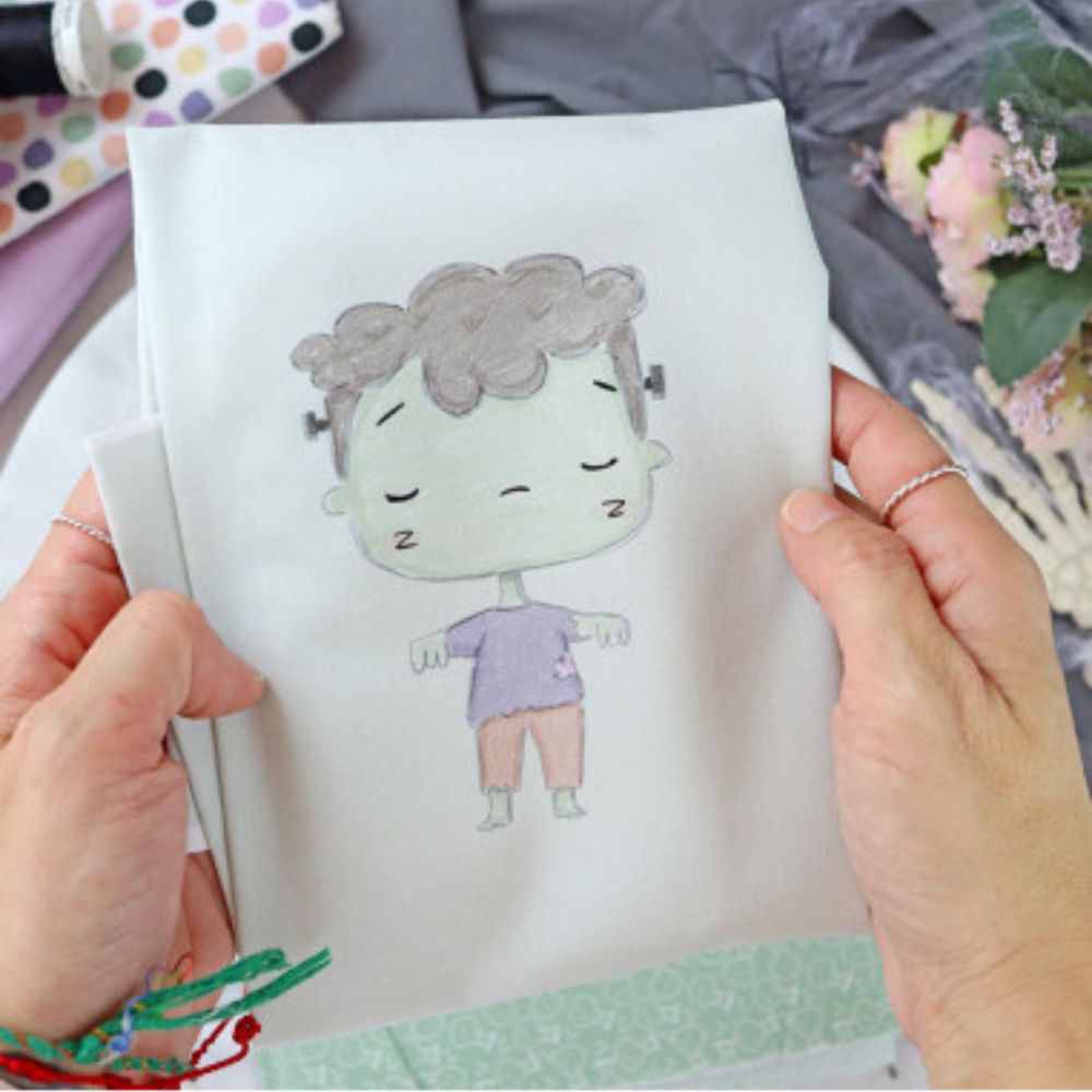 Panel de tela Frankestein | Cute Halloween. Alúa Cid 1 Panel de tela Frankestein | Cute Halloween. Alúa Cid