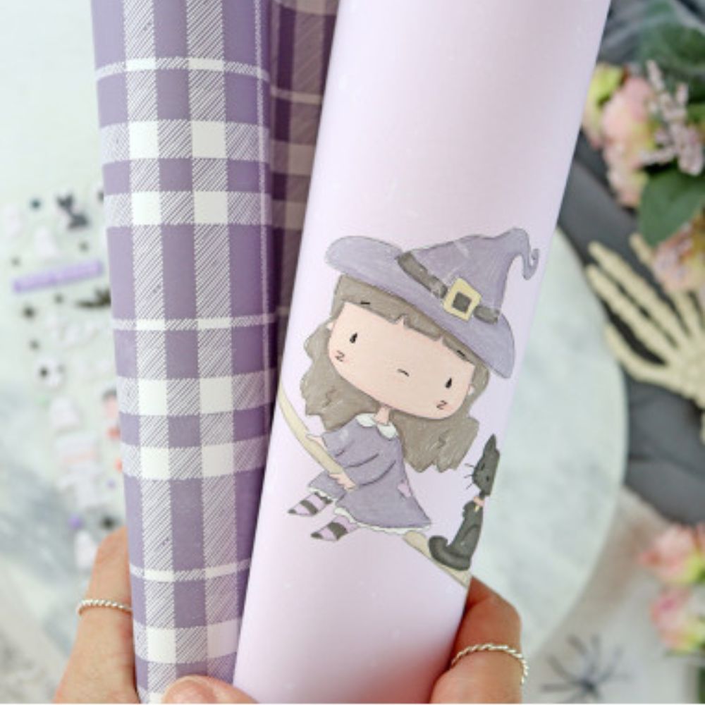 Papel laminado Bruja | Cute Halloween. Alúa Cid 1 Papel laminado Bruja | Cute Halloween. Alúa Cid