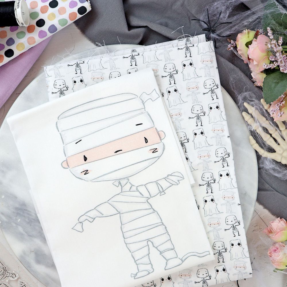 Panel de tela Tutankamon | Cute Halloween. Alúa Cid 1 Panel de tela Tutankamon | Cute Halloween. Alúa Cid