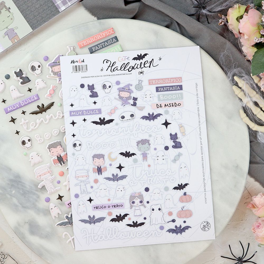 Pegatinas puffy Cute Halloween. Alúa Cid 3 Pegatinas puffy Cute Halloween. Alúa Cid - Imagen 3