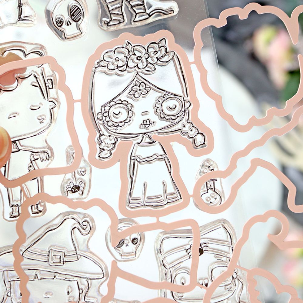 Set de sellos con troquel Cute Halloween. Alúa Cid 2 Set de sellos con troquel Cute Halloween. Alúa Cid - Imagen 2