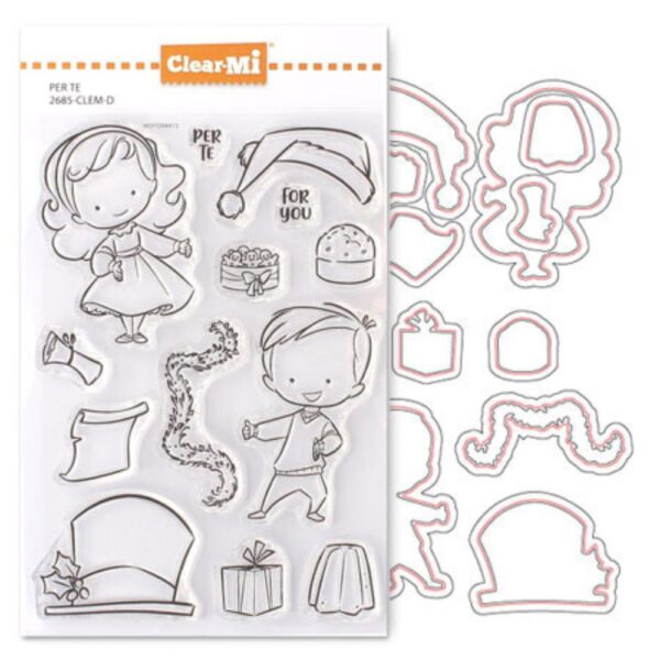 Set de sello más troquel Per te. Clear Mi