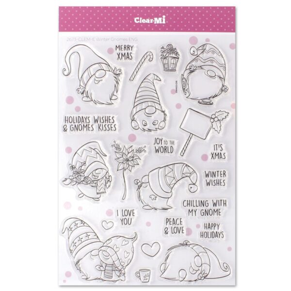 Sello Winter Gnomes ENG. Clear Mi