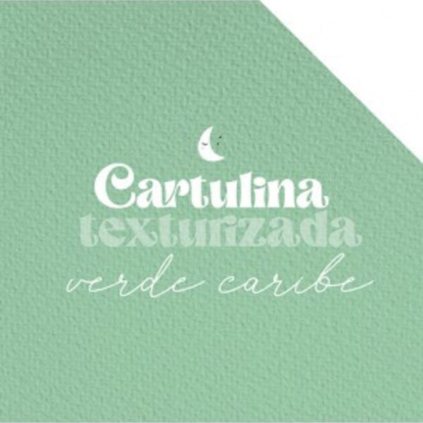 Cartulina texturizada Verde Caribe