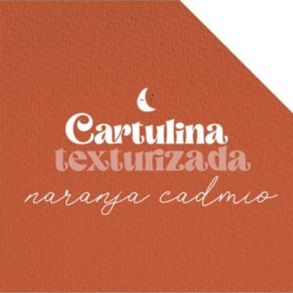 Cartulina texturizada Naranja Cadmio