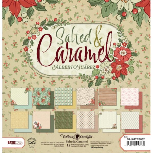 Stack 12″x12″ doble cara Salted Caramel de Vintage Odyssey