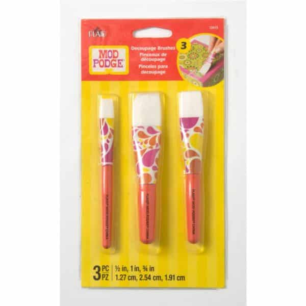 Mod Podge  Brochas para Decoupage 3uds