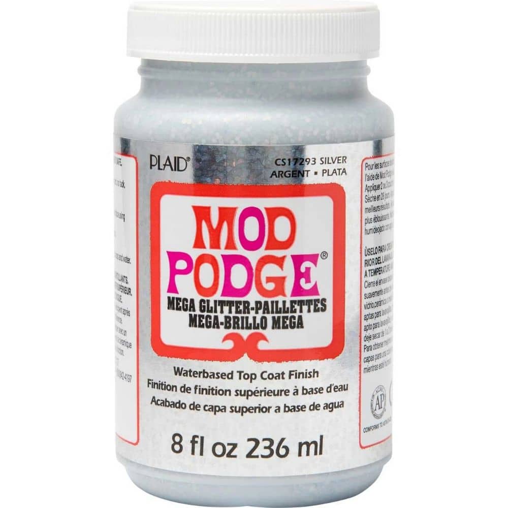 Mod Podge Mega Glitter 236ml Plateado