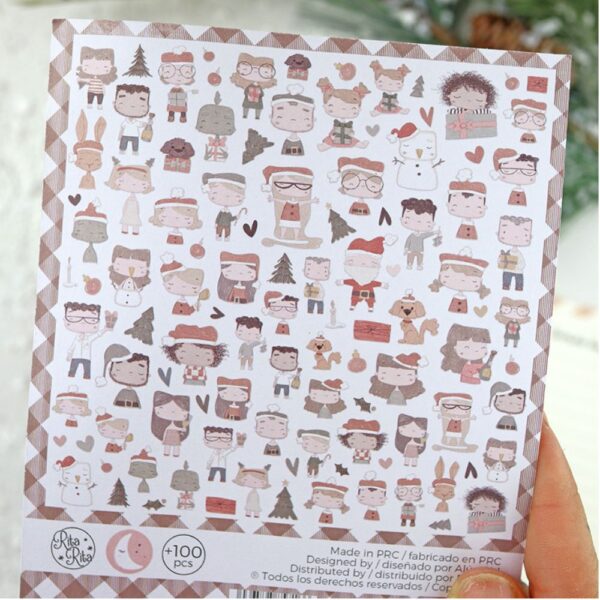 Set de troquelados ilustraciones Ohana en Diciembre. Alúa Cid