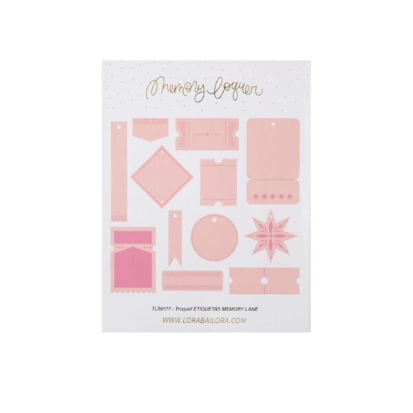 Troquel Etiquetas Memory Lane. Lora Bailora