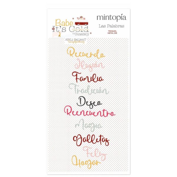 Troquel Palabras Baby It's Cold Outside. Mintopía