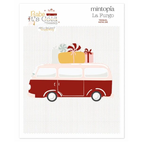 Troquel Furgo navideña Baby It's Cold Outside. Mintopía