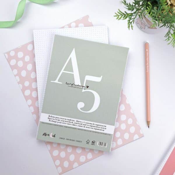 Relleno libreta A5 puntos, Alúa Cid