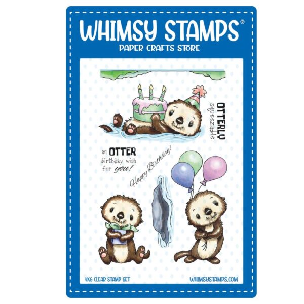 Scrapbooking en Cáceres 16 Sello de de cumpleaños de una nutria. Whimsy Stamps