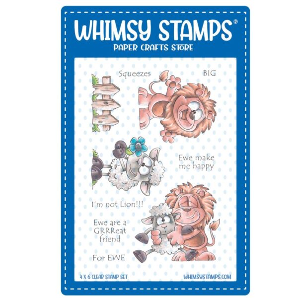 Sello "Amigo como oveja". Whimsy Stamps