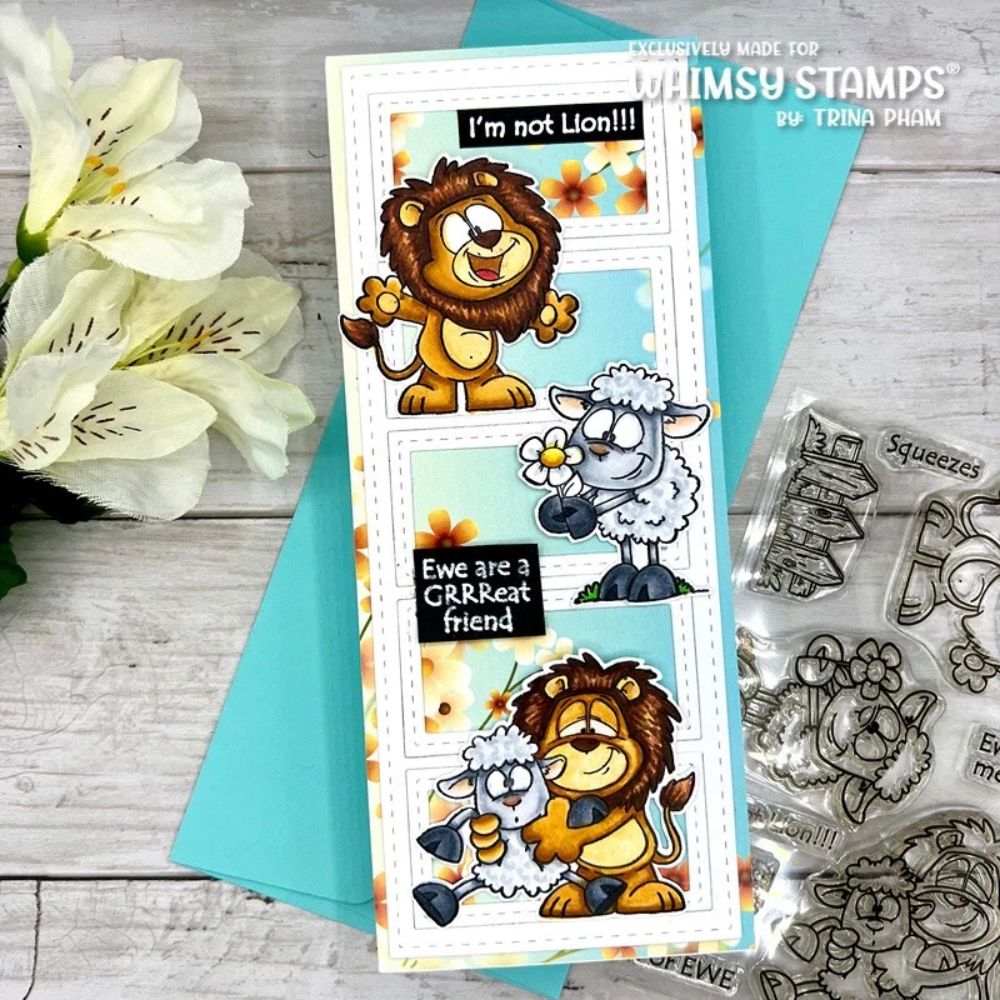 Sello "Amigo como oveja". Whimsy Stamps 2 Sello "Amigo como oveja". Whimsy Stamps - Imagen 2