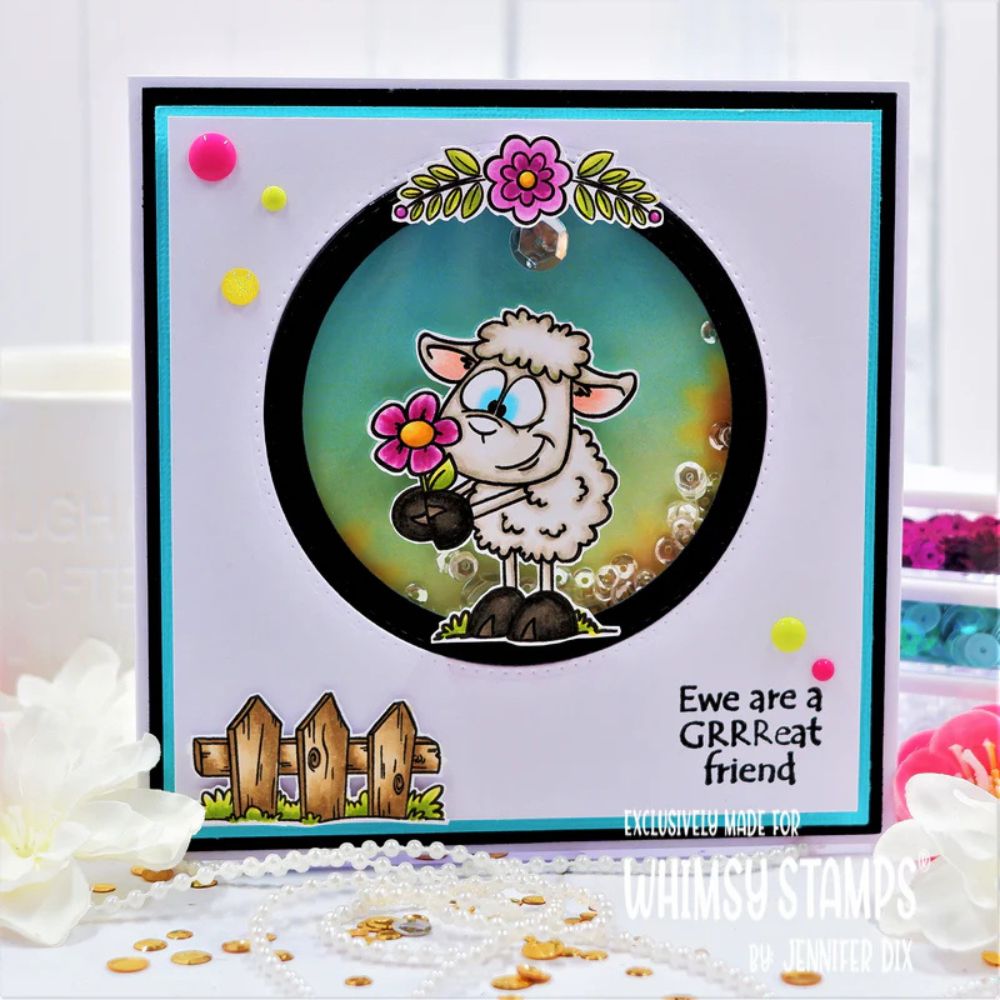 Sello "Amigo como oveja". Whimsy Stamps 4 Sello "Amigo como oveja". Whimsy Stamps - Imagen 4