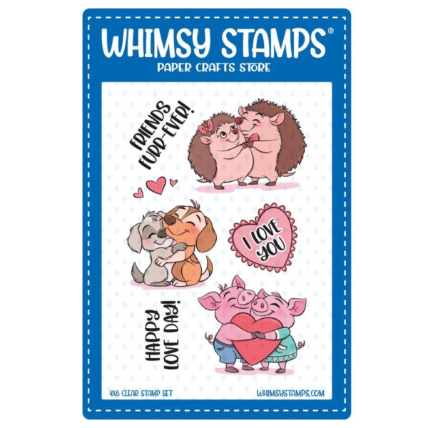 Sello Furry Friends. Whimsy Stamps