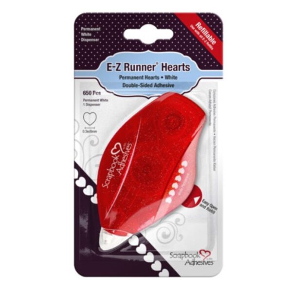 Dispensador recargable EZ Runner Hearts. Scrapbook Adhesives